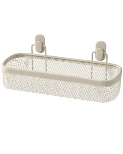 Mensola doccia 1 ripiano crema Taki in bagno completo, vista d'insieme dell'ambiente - Exagonshop
