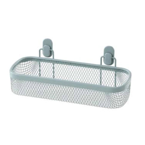 Mensola doccia 1 ripiano verde acqua Taki in bagno completo, vista d'insieme dell'ambiente - Exagonshop