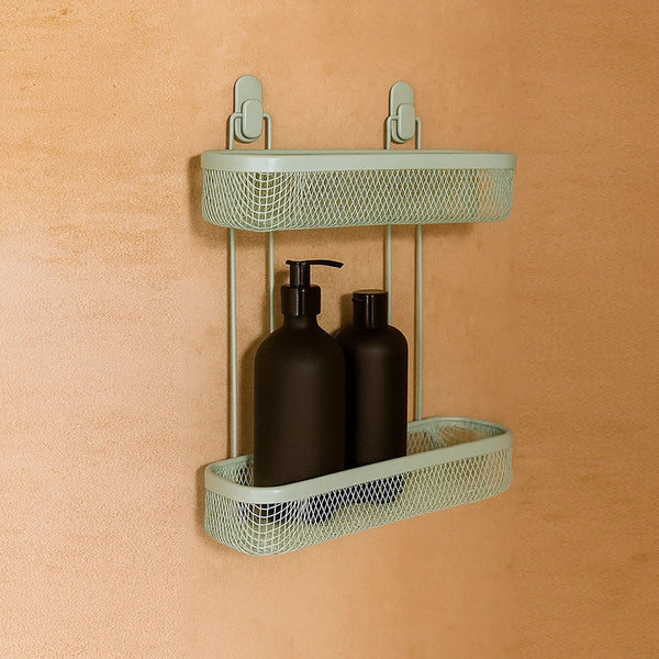 Mensola doccia 2 ripiani verde acqua Taki