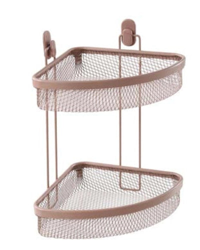 Mensola doccia angolare 2 ripiani mocha Taki in bagno completo, vista d'insieme dell'ambiente - Exagonshop