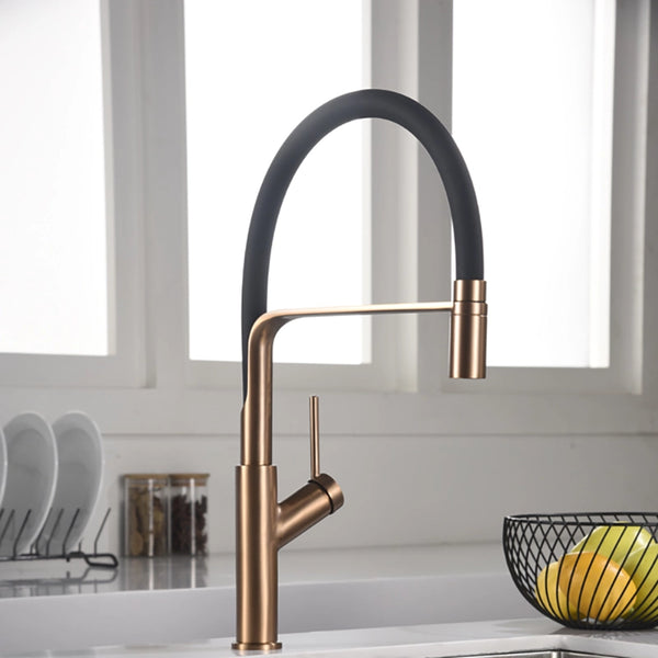 Miscelatore cucina flessibile Imola oro rosa spazzolato