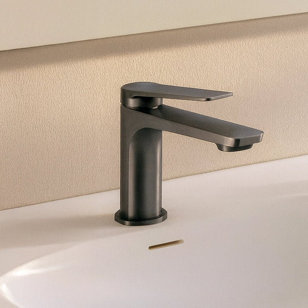 Miscelatore lavabo senza scarico in ottone canna di fucile Momo