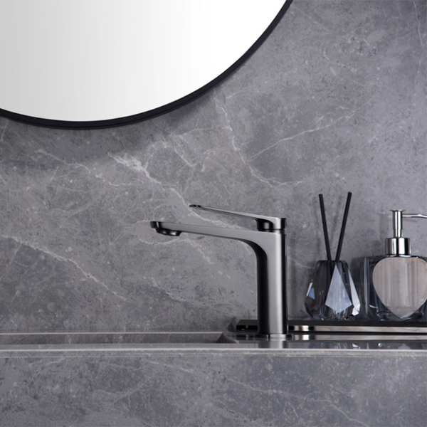 Miscelatore lavabo senza scarico in ottone canna di fucile Momo