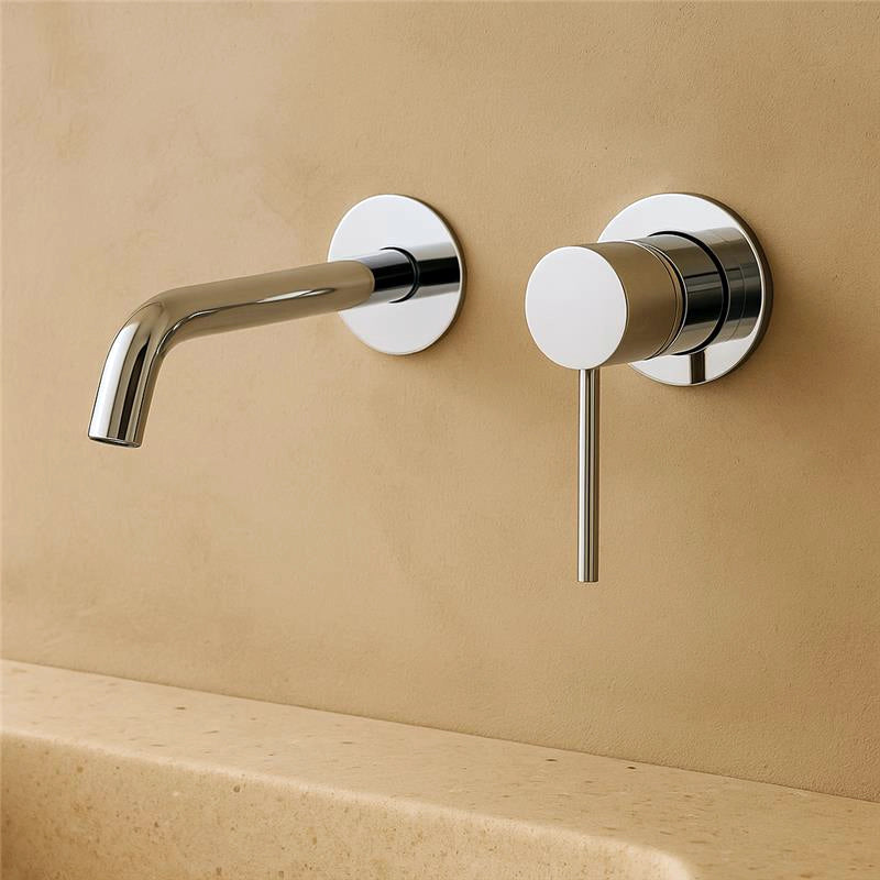 Miscelatore monocomando lavabo incasso a muro cromo Monza
