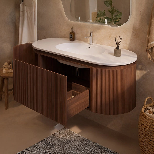 Mobile bagno 120x50 Siviglia cannettato quercia lavabo
