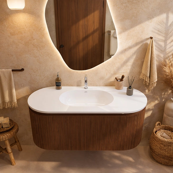 Mobile bagno 120x50 Siviglia cannettato quercia lavabo