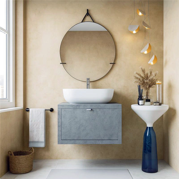 Mobile bagno Grigio Cielo 60x50 Thema un cassetto e Lavabo da appoggio