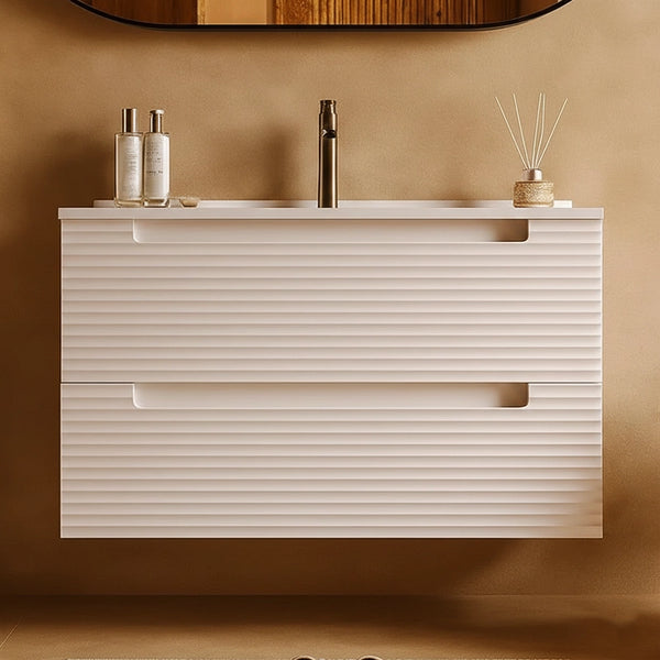 Mobile bagno canapa 80x45 Mango con lavabo in ceramica lucida