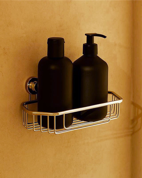 Griglia portasapone Vasca Doccia Cromo New Line Dc7 in ottone e cromato installato in bagno moderno con ante in vetro...