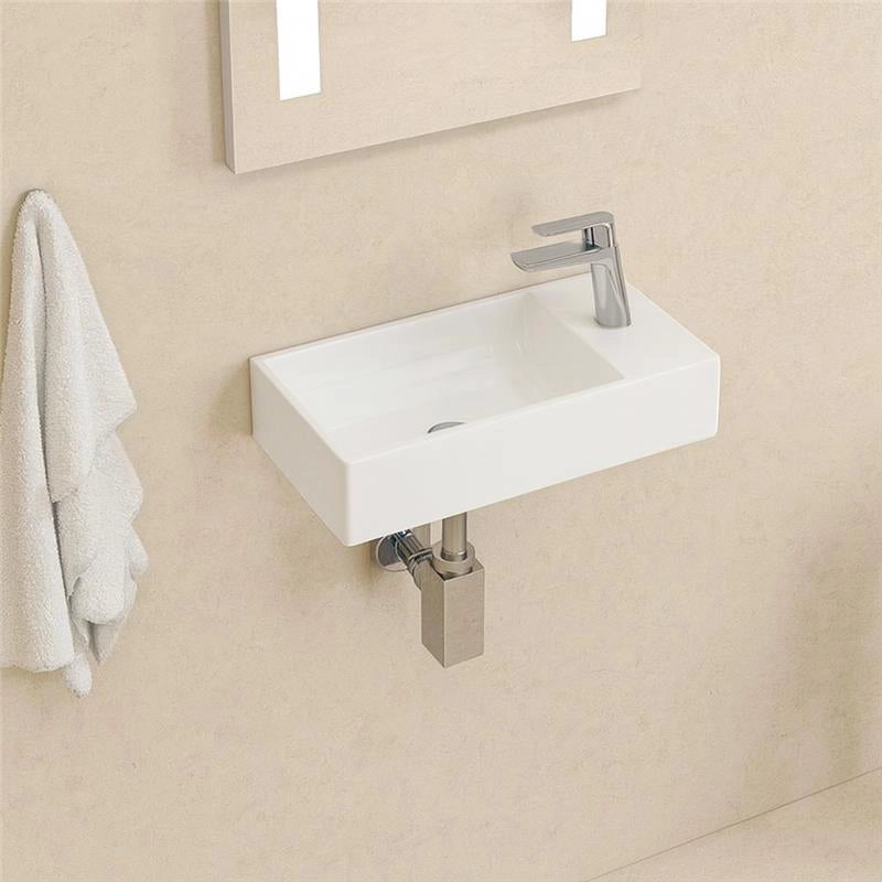 Lavabo lavamani 46x26 sospeso In Porcellana Bianca New Line E3