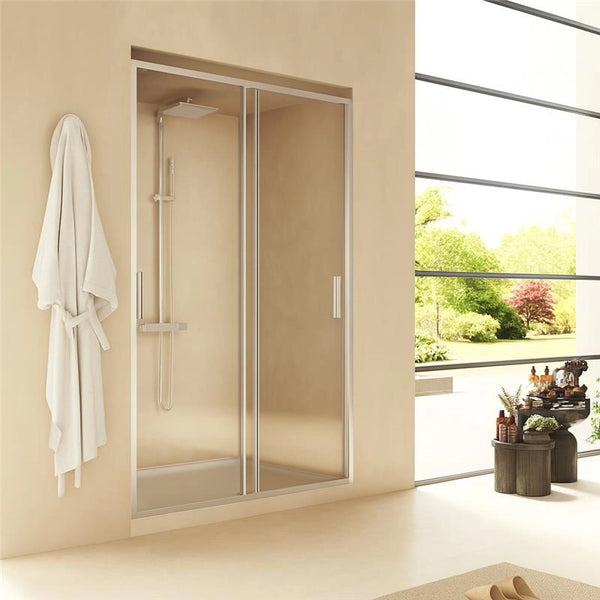 Nicchia doccia 120 scorrevole Rio vetro 6 mm trasparente H 195 cromo