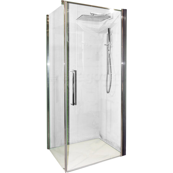 Novellini Young G+F Box doccia 90x70 battente vetro 6 mm H 200 con barra cromo