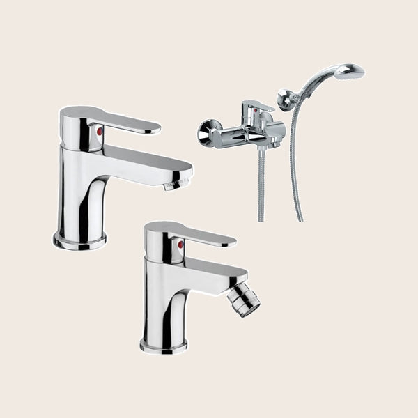 Paffoni Blu set Miscelatori Lavabo Bidet E Vasca Cromo