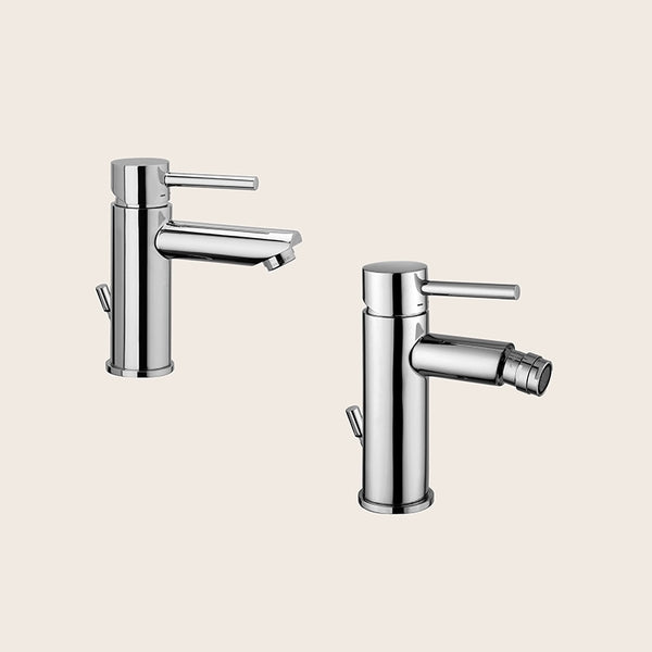 Paffoni stick coppia miscelatori lavabo e bidet scarico automatico cromo