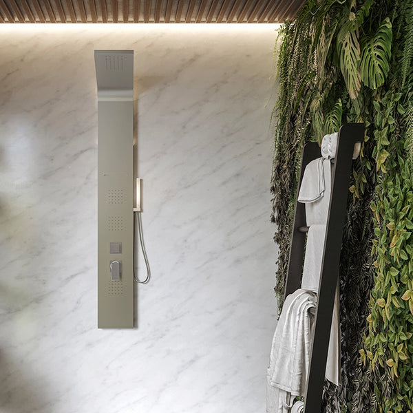 Pannello doccia idromassaggio termostatico effetto cascata in acciaio Onda