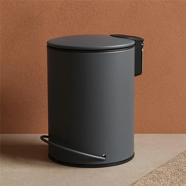 Pattumiera 3 L soft close in acciaio grigio Color