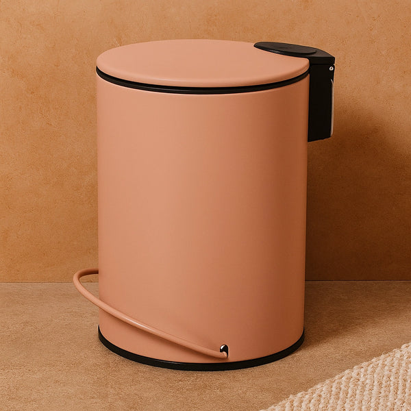 Pattumiera 3 L soft close in acciaio rosa Color