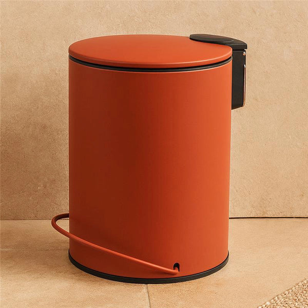 Pattumiera 3 L soft close in acciaio rosso mattone Color