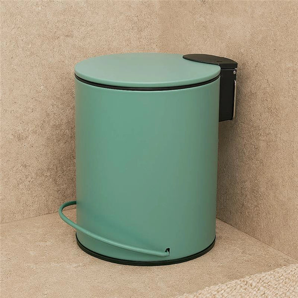 Pattumiera 3 L soft close in acciaio verde Color