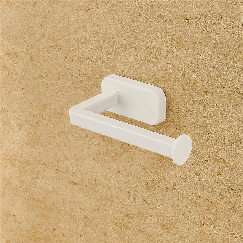 Portarotolo in acciaio inox bianco Cubik