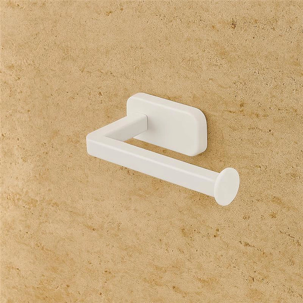 Portarotolo in acciaio inox bianco Cubik