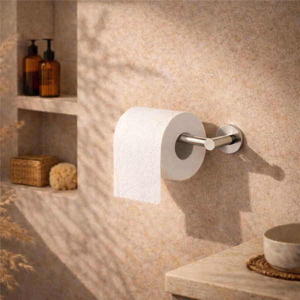 Portarotolo in acciaio nichel spazzolato Minimal