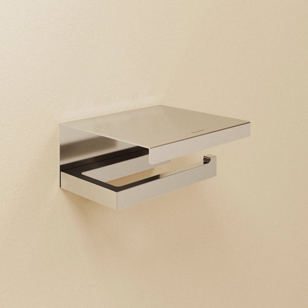 Portarotolo wc Con Coperchio Cromo The Grid 2680159 Cosmic