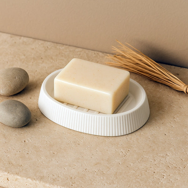 Portasapone in plastica bianco London