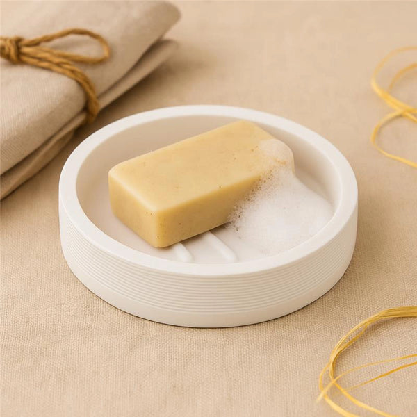 Portasapone in poliresina bianco Marika