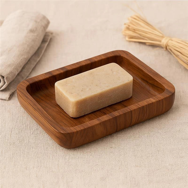 Portasapone in poliresina effetto legno Radici