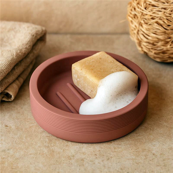 Porta sapone in poliresina terracotta Marika