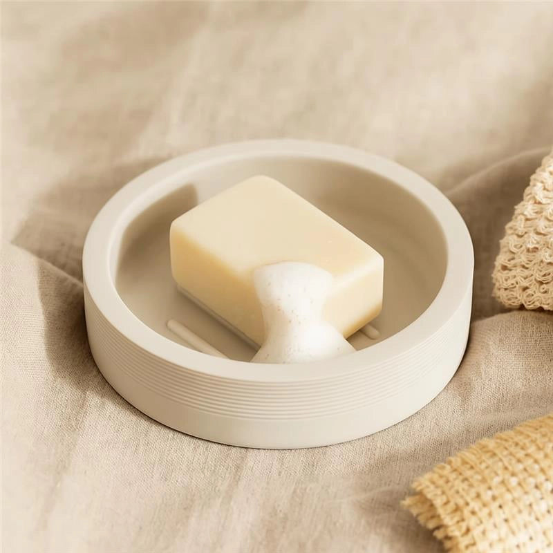 Portasapone tondo khaki Marika
