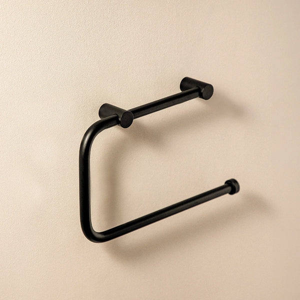 Portasciugamani ad Anello Nero Satinato Logic 2263672 Industrias Cosmic