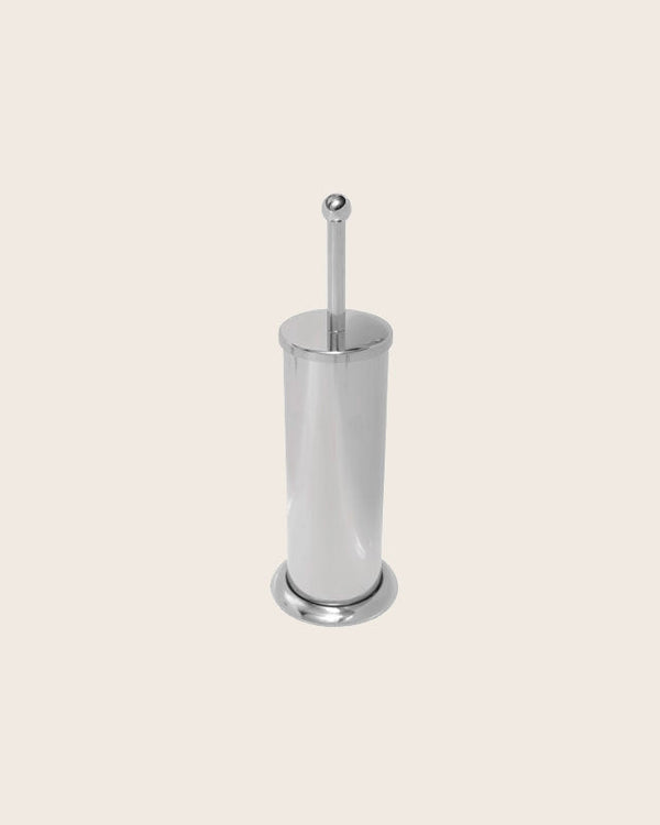 Portascopino A Pavimento In Ottone cromo New Line Hall2 Cromo Lucido in cromato montato a parete, vista del design e...