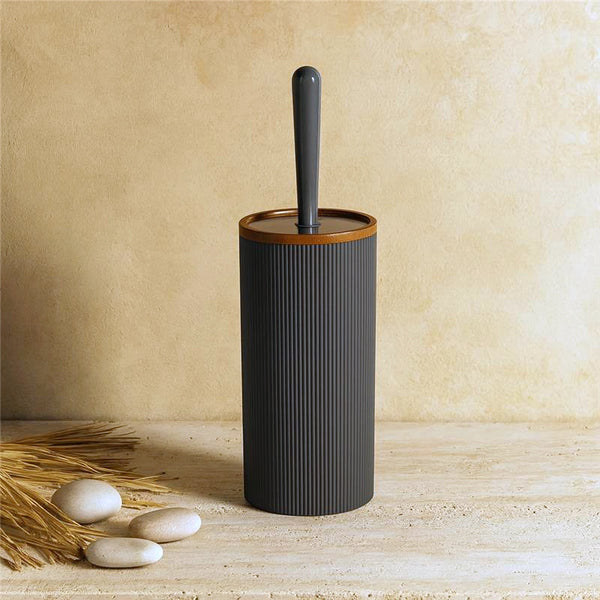 Portascopino a pavimento in plastica grigio London