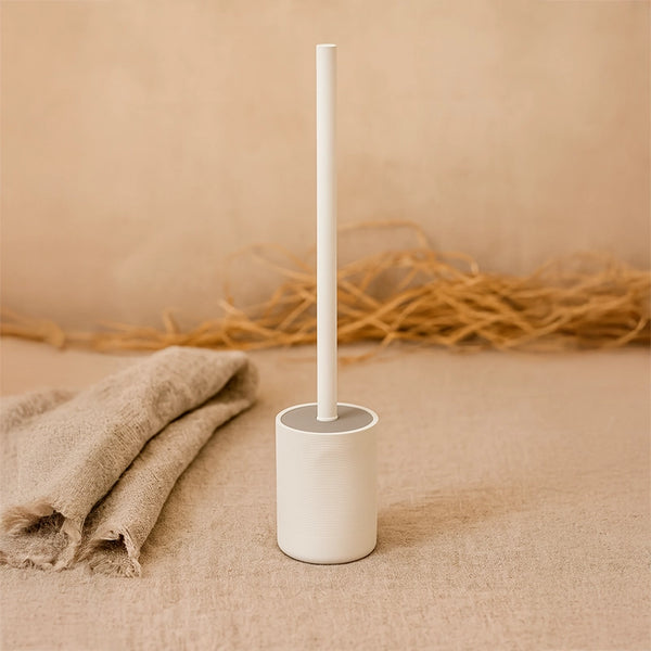 Portascopino in poliresina bianco Marika