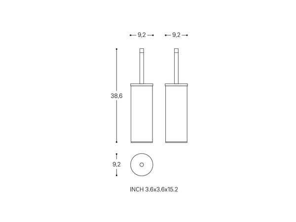 Portascopino wc a pavimento Inox Satinato Logic 2260301 Cosmic