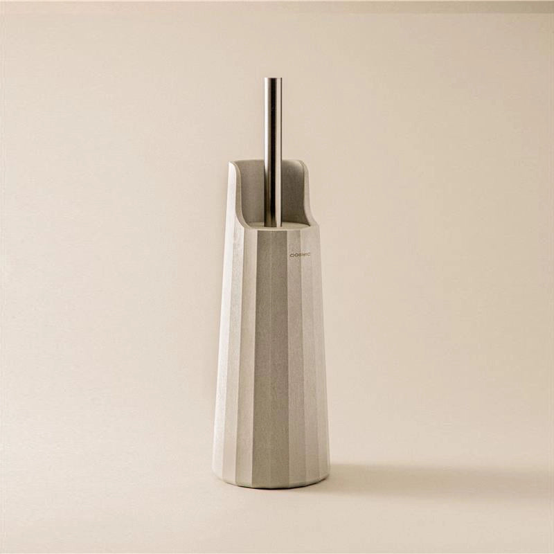 Portascopino wc a terra in plastica bianco naturale Cosmic L'Avenir