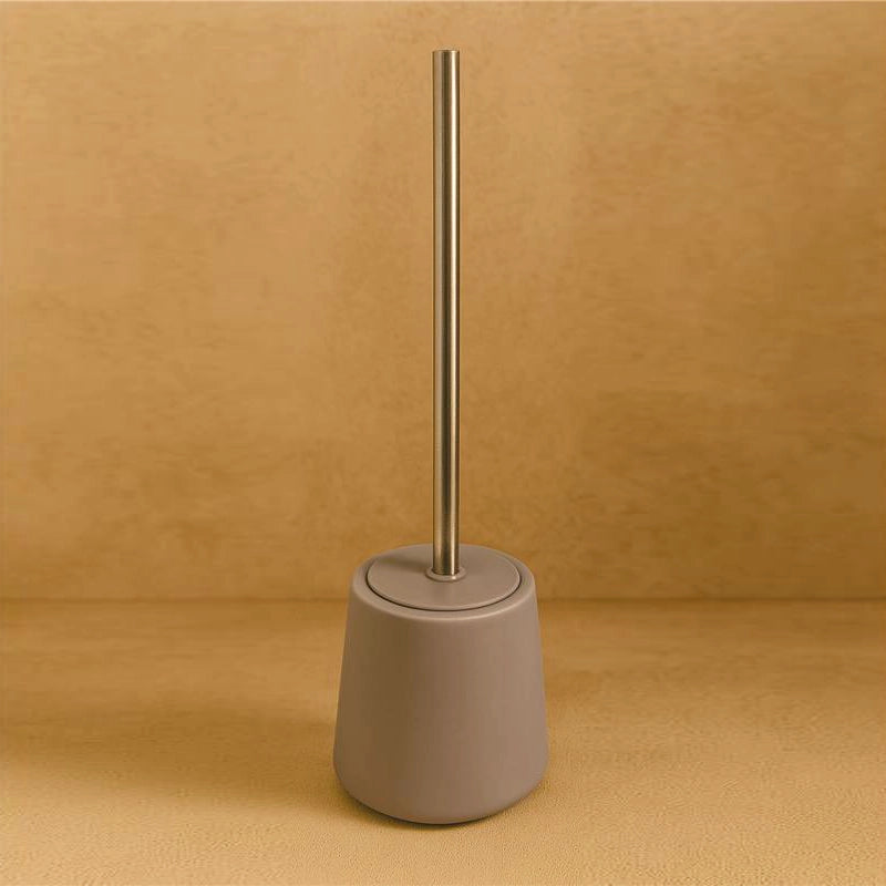 Porta scopino wc da pavimento in ceramica tortora Sidney