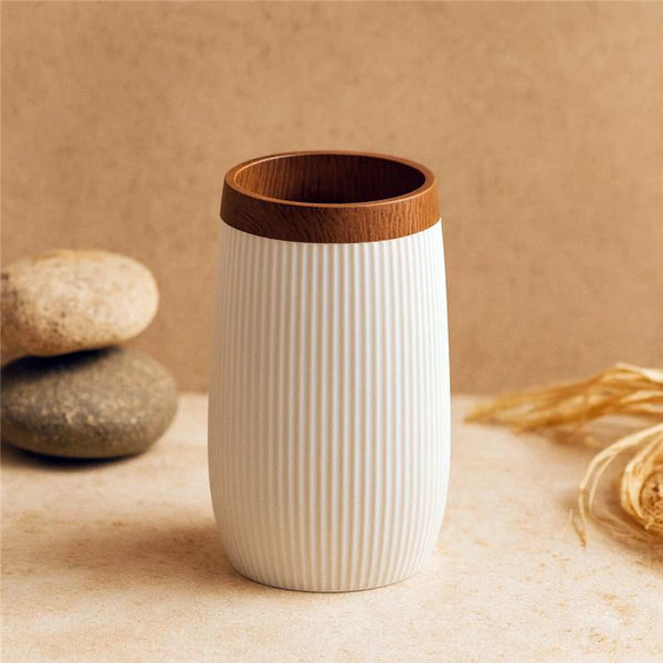 Portaspazzolini in plastica bianco London