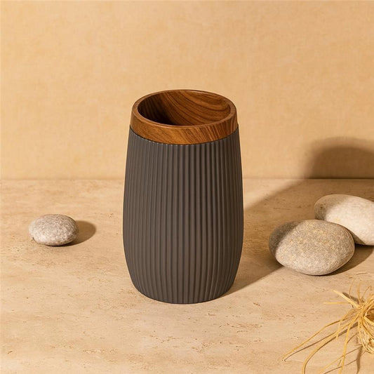 Portaspazzolini in plastica grigio London