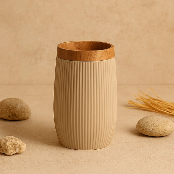 Portaspazzolini in plastica tortora London