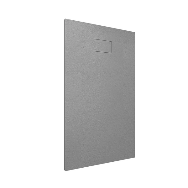 Quarzo piatto doccia 100x80 in smc effetto pietra ardesia grigio