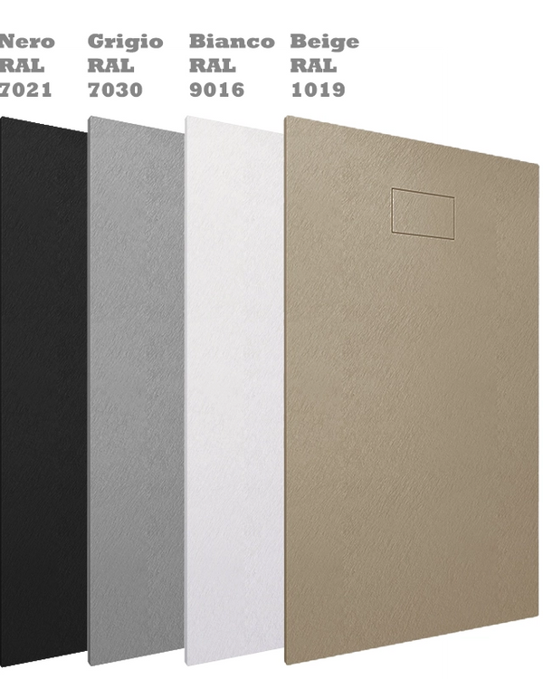 Quarzo piatto doccia 120X70 in smc effetto pietra ardesia beige