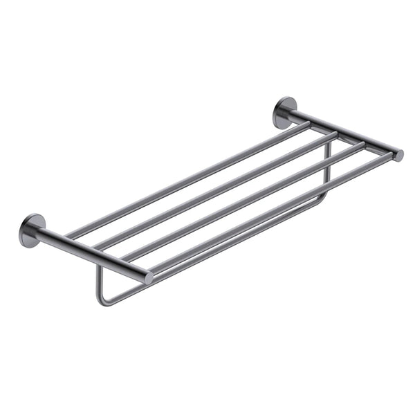 Rack portasciugamani 60 cm grigio metallico Minimal