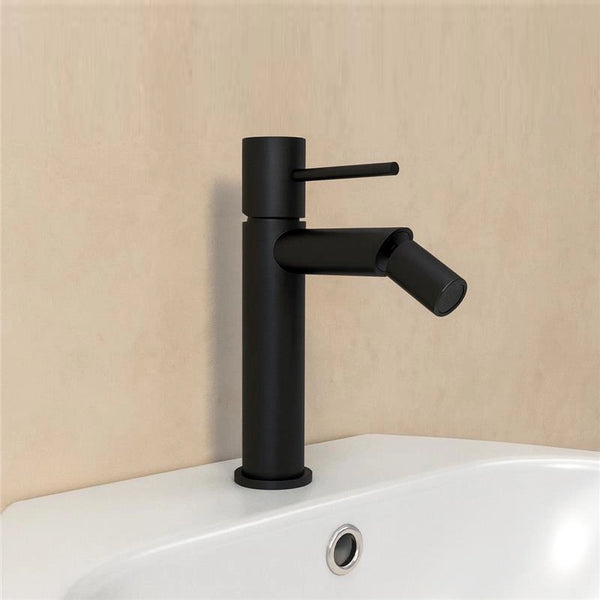 Rubinetto bidet senza scarico in ottone nero opaco Memo