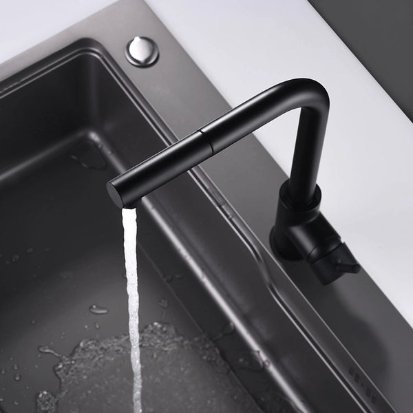 Rubinetto cucina estraibile Linda nero opaco
