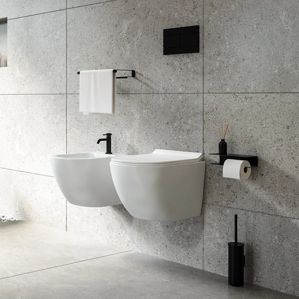 Sanitari sospesi salva spazio rimless ceramica bianco opaco Linea Zeta small