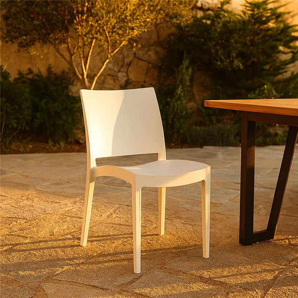 Sedia da esterno impilabile bianco Grandsoleil Trieste