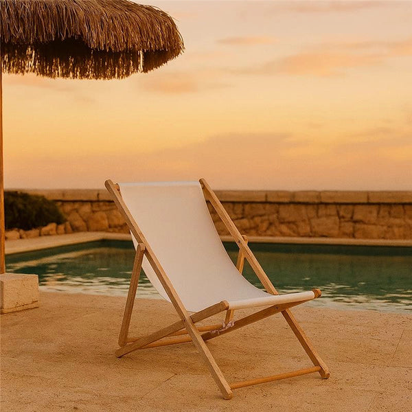 Sedia sdraio da esterno beige Bright Summer